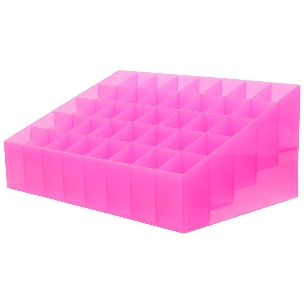 Lipstick Storage Box 40 Slots Holder Makeup Organizer For Jewelry Rings Beads Countertop Dresser Storage
