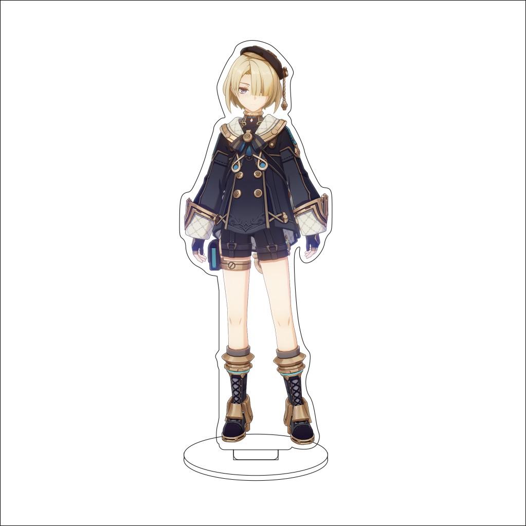 16CM Anime Genshin Impact Cosplay Acrylic Stand Ornaments Aether/Lumine/Paimon/Asmoday/Ronova  Figure Stand Halloween Gift