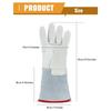 Cryogenic Gloves 14.2Inch/36cm Long Mid-Arm LN2 Protective Gloves for Liquid Nitrogen/Dry Ice/Cold Storage