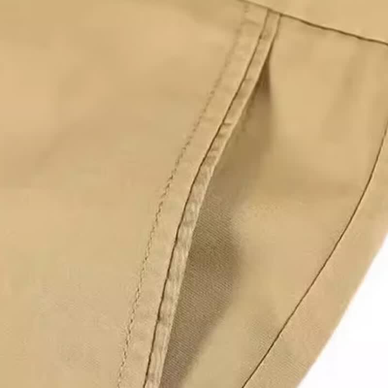 ROMON Men's Ice Silk Straight-Leg Casual Shorts