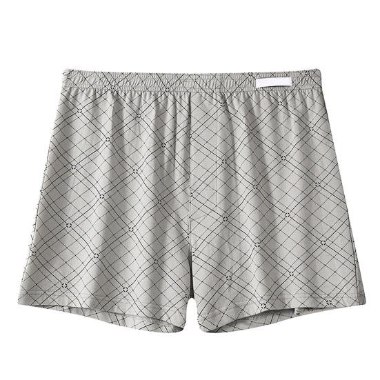 

Чоловічі бавовняні боксери, дихаючі, вологовідвідні, з еластичним поясом, труси, що не скочуються, для щоденного носіння, комфорт L світло-сірого кольору