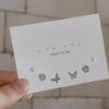 Niche Versatile Exquisite Small Butterfly Flower Geometric Suit Stud Earrings Female Tide Temperament Simple Daily Commute