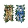 Artificial Stair Swag, Wreath Gift Bow Ornaments Garland for Party Fireplace