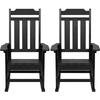 Porch Rocker HIPS Outdoor Rocking Chair High Back 2 Pcs 400 Lbs Weight