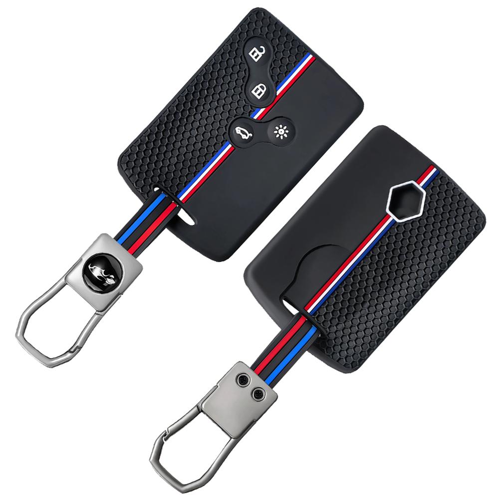 Silicone Card Key Case Accessories for Renault Megane 2 3 Scenic Laguna Clio Captur Duster Logan Trafic Koleos Fluence Zoe Cover
