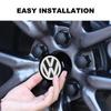 4pcs 56MM Car Wheel Center Hub Cap Logo Stickers Rim Cover Emblem Decal For Volkswagen Golf-7 4 5 6 CC T-ROC Sharan Passat B5 6 7 Polos Tiguan