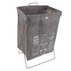 Iron Frame Folding Dirty Clothes Basket with Handles Waterproof Cotton Linen Foldable Laundry Storage Basket Type C S