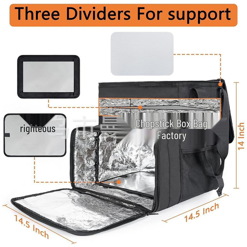 Customizable Expandable Insulated Pizza Backpack – Large, Leakproof & Waterproof for Food Delivery.