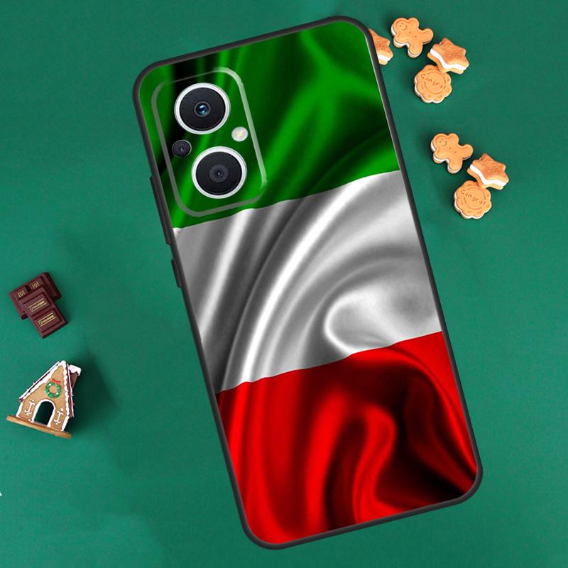 Italy Flag Case For OPPO Reno 8 7 Lite 14 13 12 11 F 10 Pro 8T Cover For OPPO Find X8 X6 X5 X9 Pro Coque