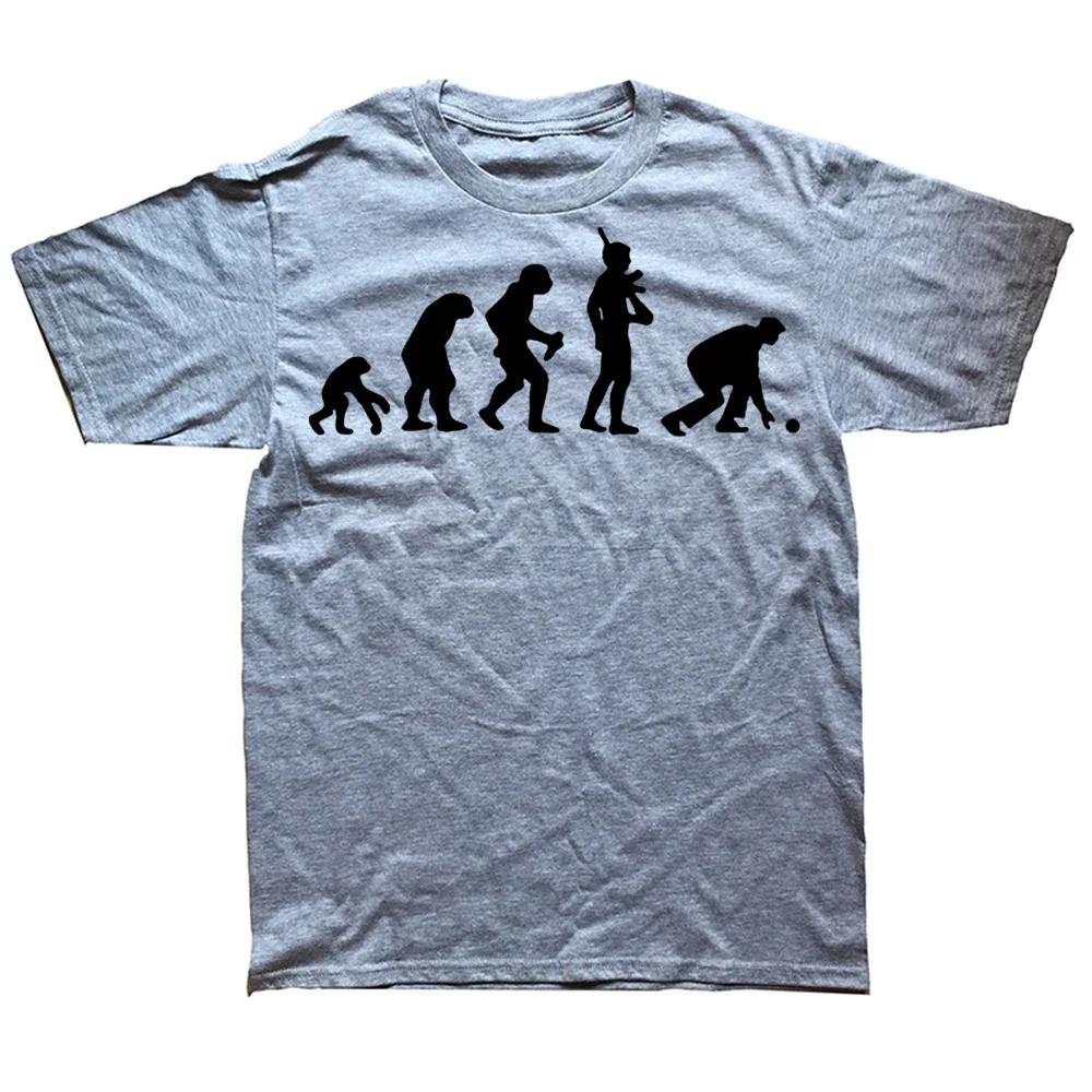 Novelty Awesome Evolution Of Lawn Bowls T shirt Bowling Streetwear Short Sleeve Birthday Gift Summer Style T-shirt Mens Clothing