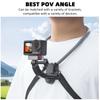 BRDRC Action Camera Necklace Mount for Go Pro with Magnetic Phone Clip for OSMO Action 5 Pro 4 3 Pocket 3 Insta 360 X4 X3 ACE PRO iPhone Recording