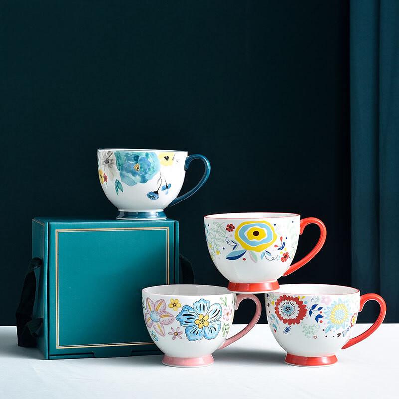 

Hand-Painted Ceramic Breakfast & Coffee Mug