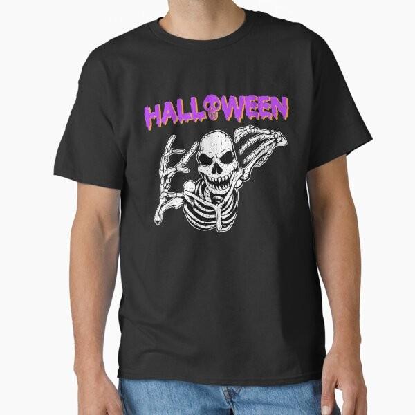 Halloween Creepy Skeleton Holiday T shirt T-Shirt S