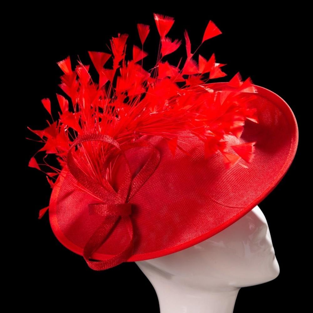 With Feather Bridal Hats Headwear Party Hats Elegant Big Top Hats Banquet