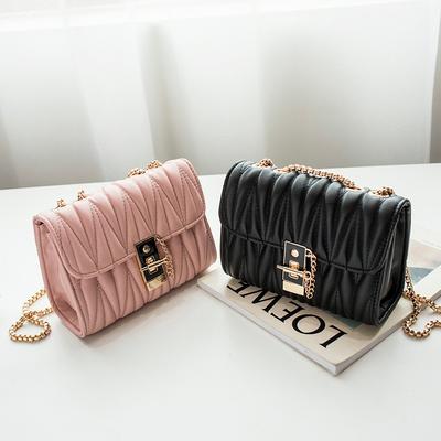 Fashion Diamond Elegant Shoulder Women's Bag Bag Cross Lock Chain Crossbody Cosmetic Bag