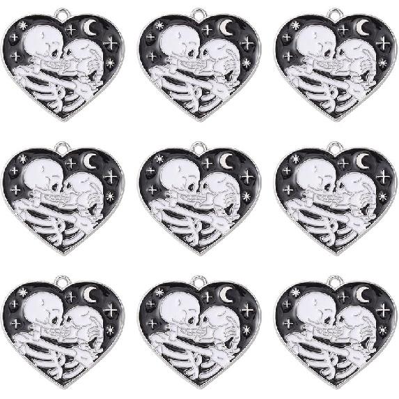 KitBeads 100pcs Enamel Red Heart Charms Mini Valentine's Day Love Heart Shaped Charms for Jewelry Making Bulk