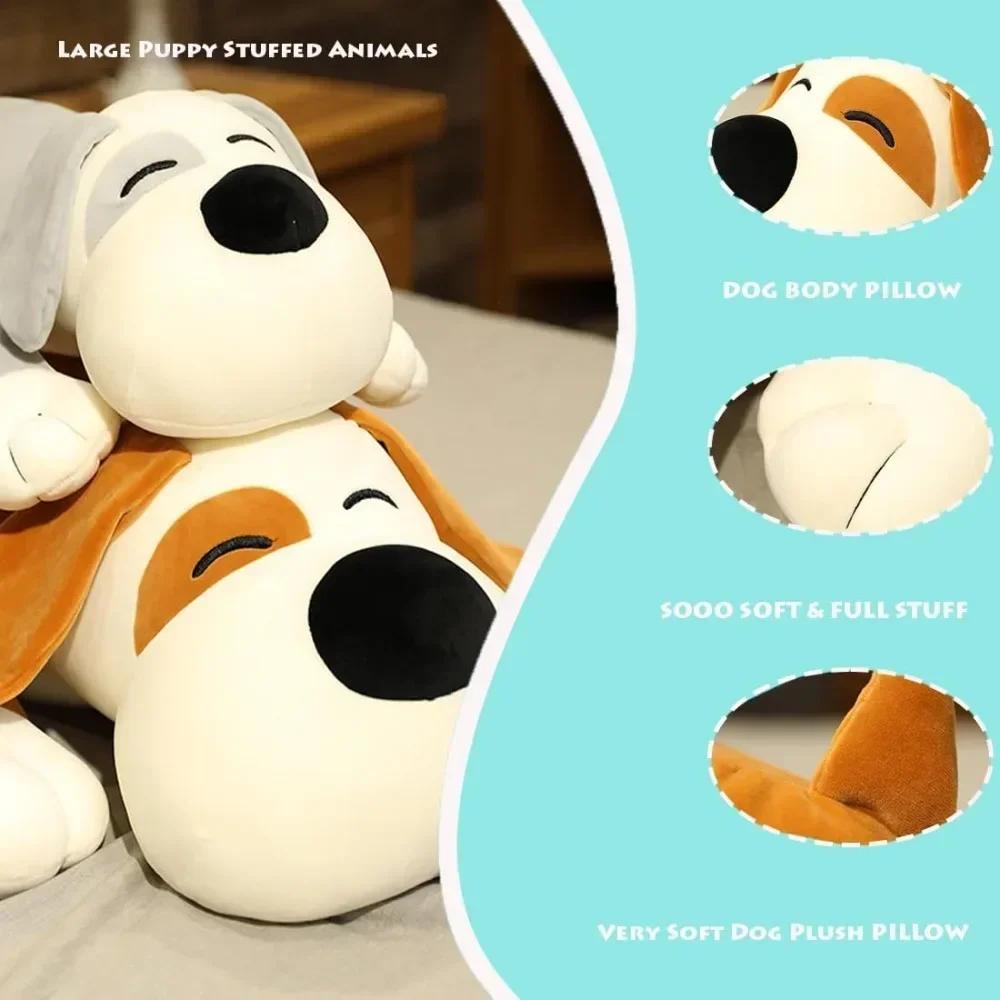 Almohada de Peluche Suave para Perros Abrazable Perros Peluche Cachorro Animales de Peluche Juguetes Muñeco Lindo para Abrazar Regalo de Navidad Cumpleaños para Niños Niños Niñas