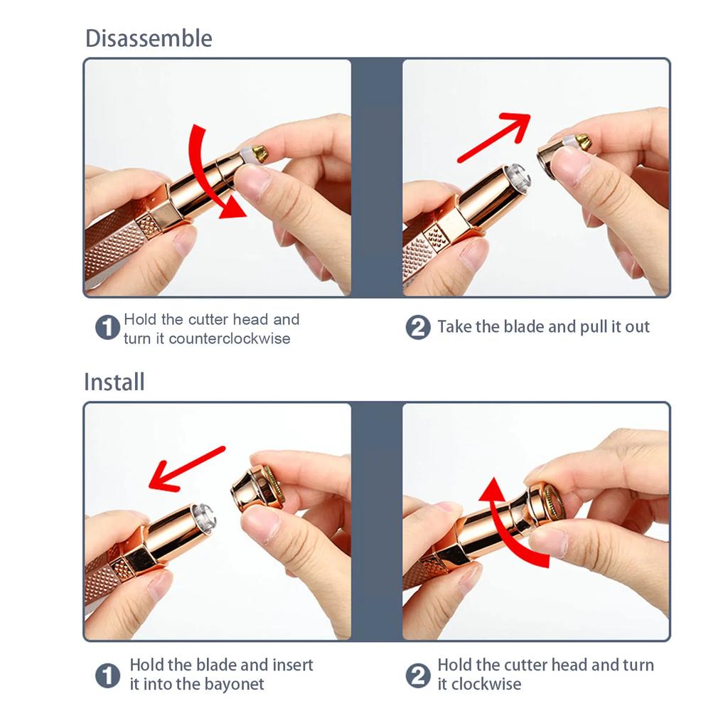 4 In 1 Multi Painless Electric Body Eyebrow Trimmer Facial Nose Ear Hair Remove Rechargeable Armpit Razor Ladies Underarm Shaver