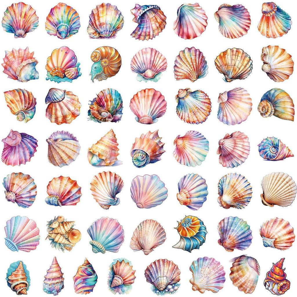 50PCS Cute Marine Life Waterproof Stickers for Water Bottles, Computers, & DIY Stationery