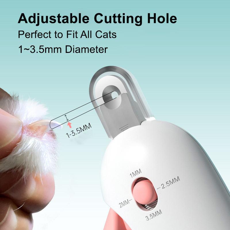 Cat Dog Nail Clippers With Adjustable Hole Professional Pet Nail Clippers To Avoid Nail Over-Cutting Puppy Kitten Claw Care Tool Set