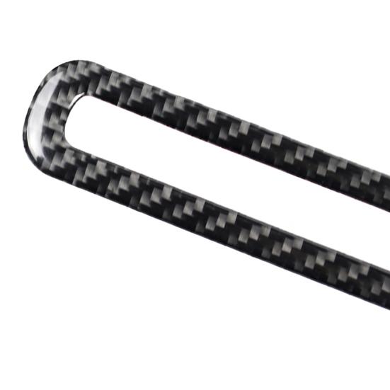 1 par de adesivos de fibra de carbono para saída de ar de porta de carro, capa decorativa para Ford Mustang