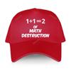 Black Casual Boys Printed Baseball Cap 1+1=2 Weapon of Math Destruction Man Women Summer Hat outdoor Snapback caps sport bonnet