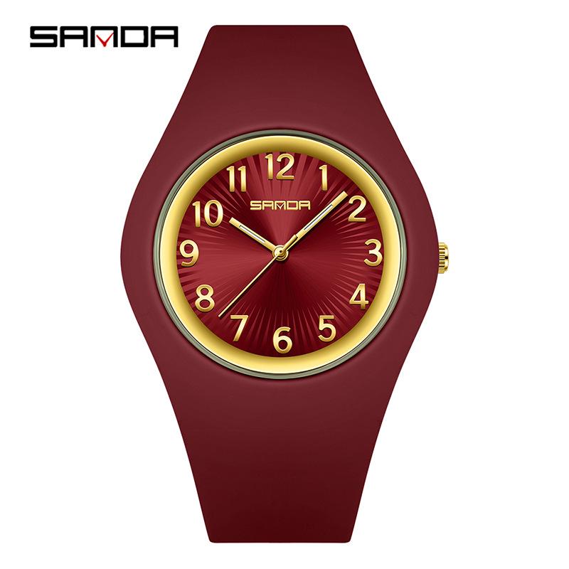 SANDA Lightweight Children's Luminous Waterproof Silicone Quartz Watch - New Model, Ideal for Exams and Casual Wear.