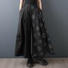 DIMANAF 2026 Plus Size Women New Long Pants Black Floral Loose Trousers Big Size Casual Spring Summer Bottoms Skirts