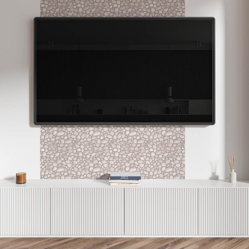 Gotowy Do Montażu Panel Winylowy Z Dekoracyjnym Nadrukiem 120X60 Cm Wzór Kamieni Na Podłożu