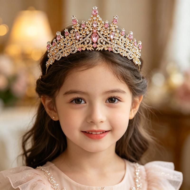 Bling Rhinestone Bridal Wedding Crown Princess Style Tiara Elegant Bridal Headwear for Prom Pageant Wedding