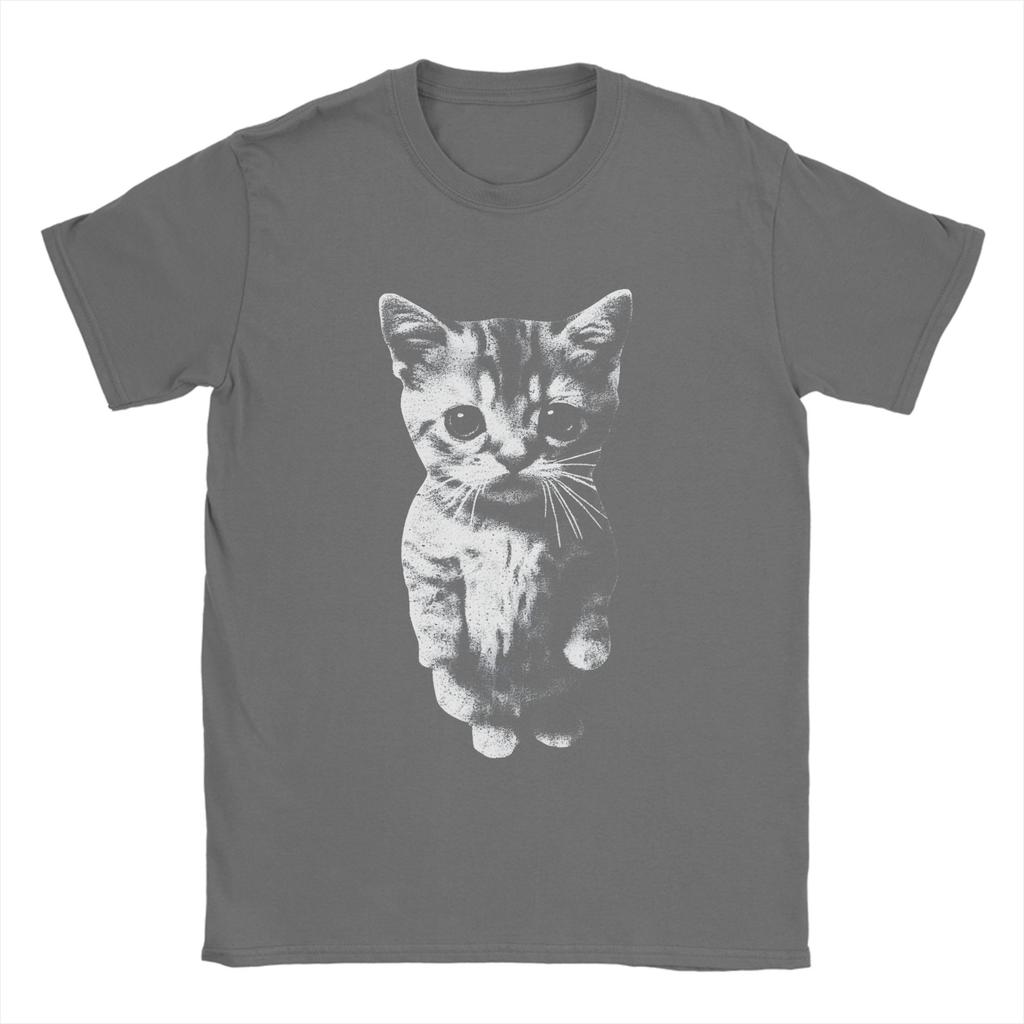 Men El Gato Munchkin Kitten Funny Sad Crying Cat Meme T Shirts 100 Cotton Clothes Novelty Short Sleeve Round Neck Tees TShirt