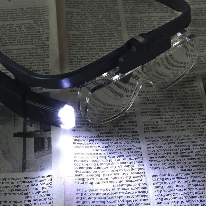 eyeglass magnifier with and magnification options Perfect for precision work such as watch jewelry and integrated Frees up your Clip-on light, 1.5x,