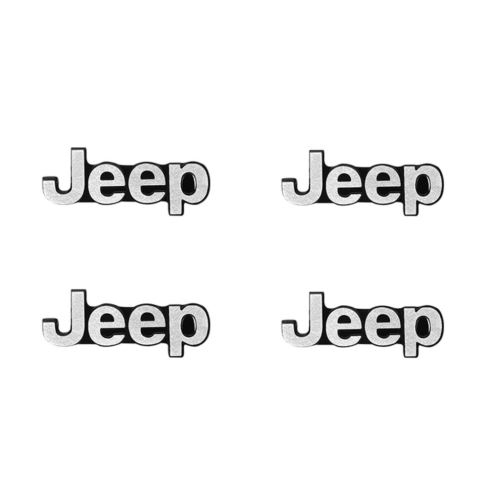 2/4pcs 3D Aluminum Car Audio Speaker Emblem Sticker Badge Decoration For Jeep Renegade Grand Cherokee Compass Wrangler Gladiator