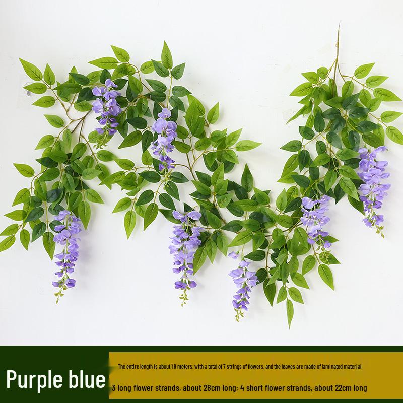 Wisteria Artificial Vine Hanging Flower Decoration for Ceilings and Pipe Covers