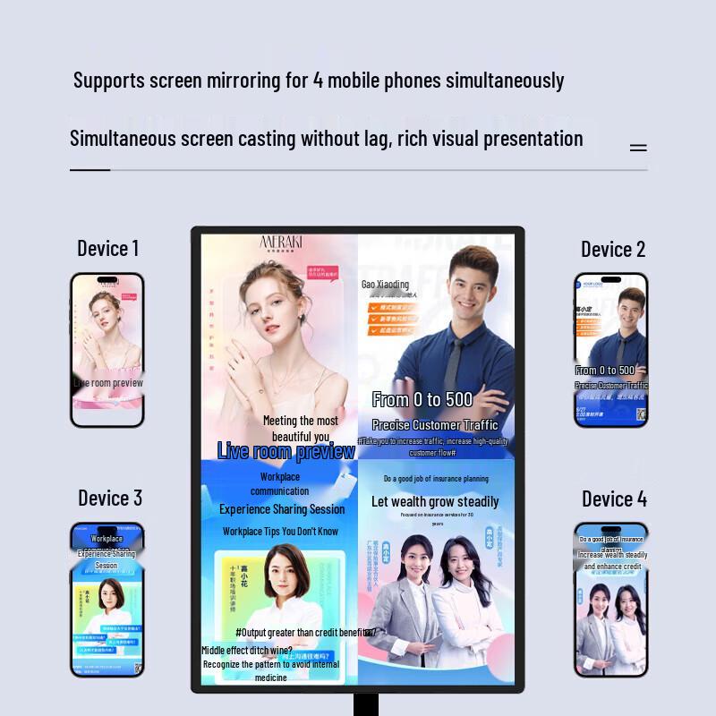 LUOBAOYI Mobile Live Stream Display CN plug (adapter included)
