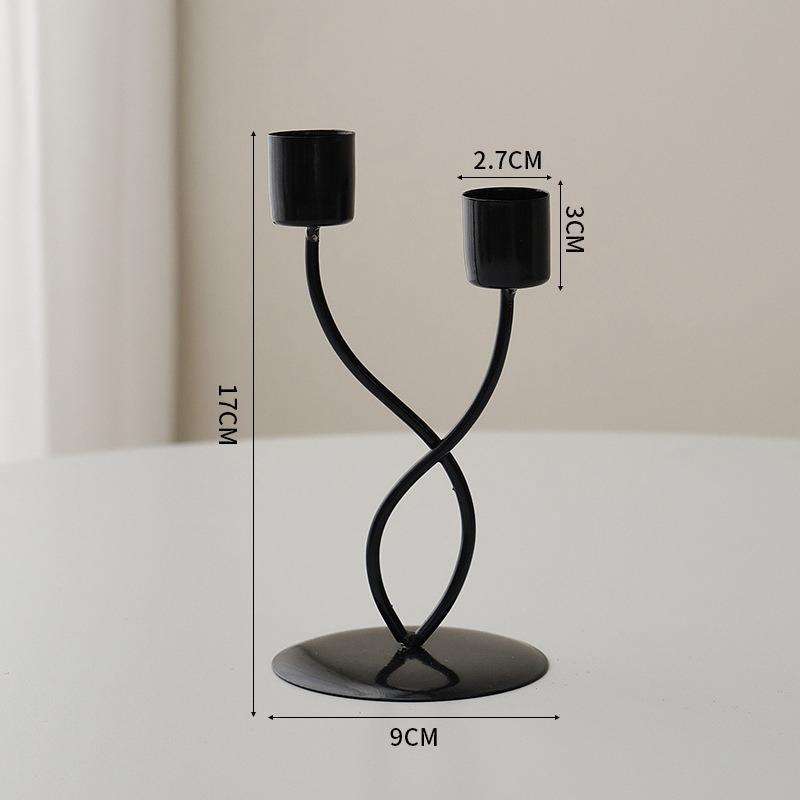 Metal Candle Holder Elegant Stable Base Table Centerpiece Candle Stick Holder for Mantel Fireplace Dining Desktop Home Decor