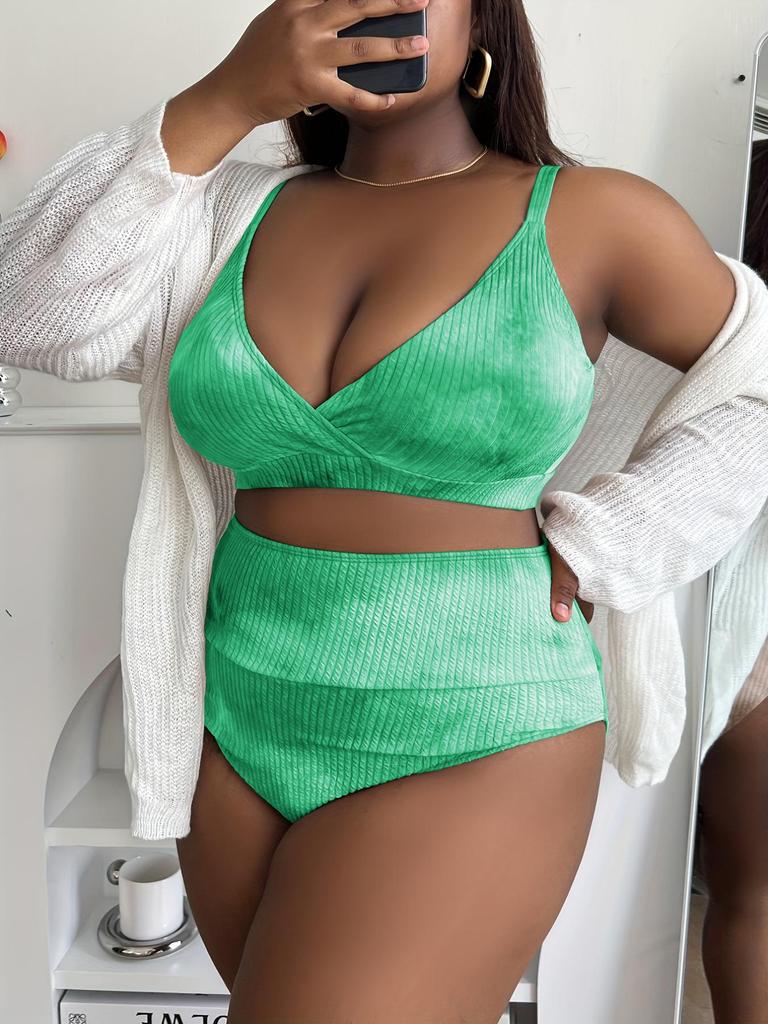 Plus Size High Waist Sexy Bikini Swimsuit