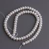 High Luster 6-6.5mm Threaded Flat White Freshwater Pearls for DIY Jewelry