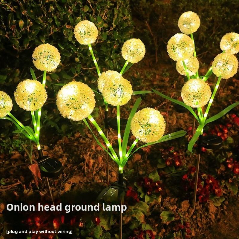 Luz solar de diente de león para jardín, lámpara LED impermeable para patio y decoración exterior