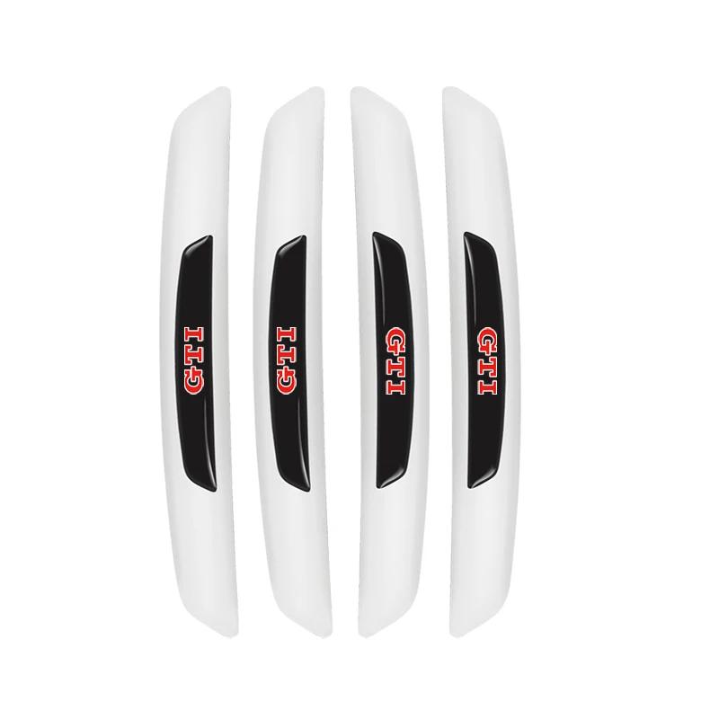 2025 Hot 4Pcs Car Door Rearview Mirror Anti-Collision Strip Stickers Accessories For GTI Volkswagen R-Line Golf Passat R GTD CC
