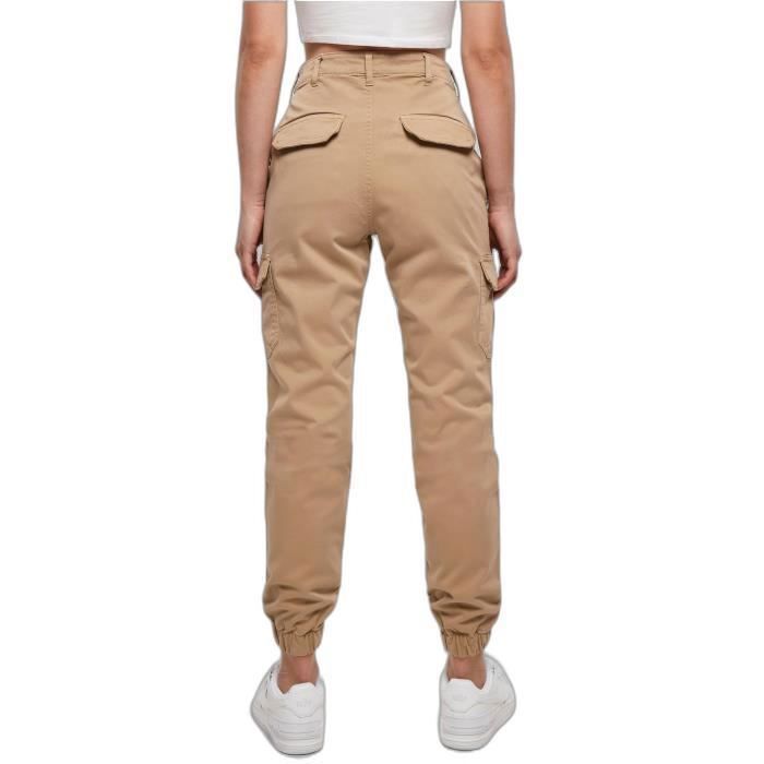 Pantalon Cargo Femme - Urban Classics - Beige - Taille Haute - Confort Optimal - Coupe Favorable