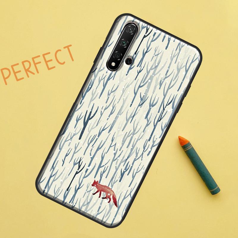 Winter Fox Foxes For Huawei Nova 8i 12i 11i 12s Y73 Y72 Y61 Y91 Y90 Y70 Y60 9 10 SE P30 P40 Lite P60 Pro Case