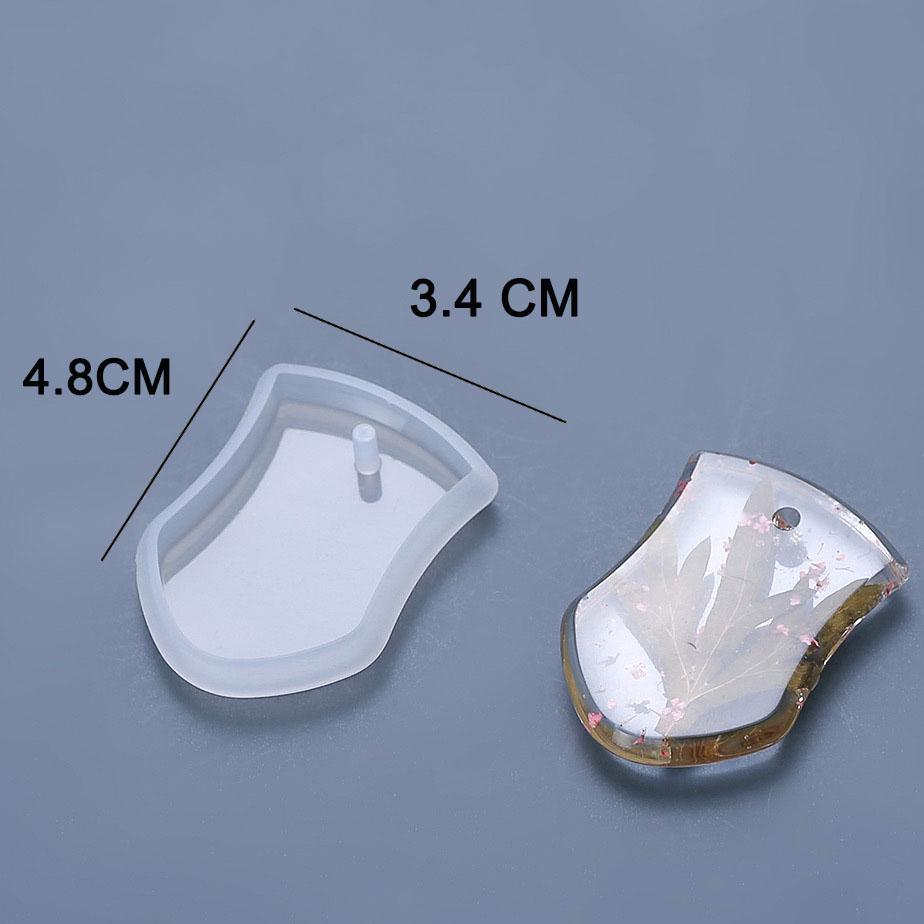 6 sztuk DIY Brelok Wisiorek Zestaw Formy Silikonowej Kryształ Żywica Epoksydowa Forma Okrągły Prostokąt Wisiorki Tworzenia Biżuterii Formy Do Odlewania