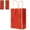 10Pcs Kraft Paper Bag   Snacks Shopping Present Gift Bags With Handles for Wedding