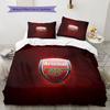 Arsenal F Pattern Bedding,Quilt Set Quilt Cover Pillowcase Home Birthday Gift(1 * Duvet Cover + 2 * Pillowcase, Without Core)