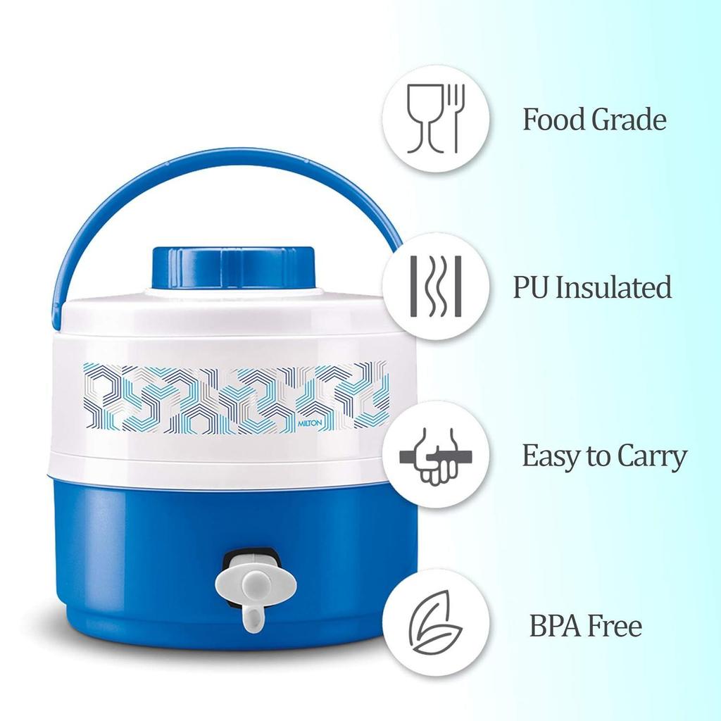 Plastic Kool Musafir 5000 Insulated Water Jug (Blue, 4.8 L)