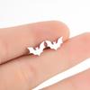Punk Gothic Stainless Steel Bat Earring For Women Girl Small Animal Pendientes Tiny Small Piercing Jewelry Hiphop Halloween Gift