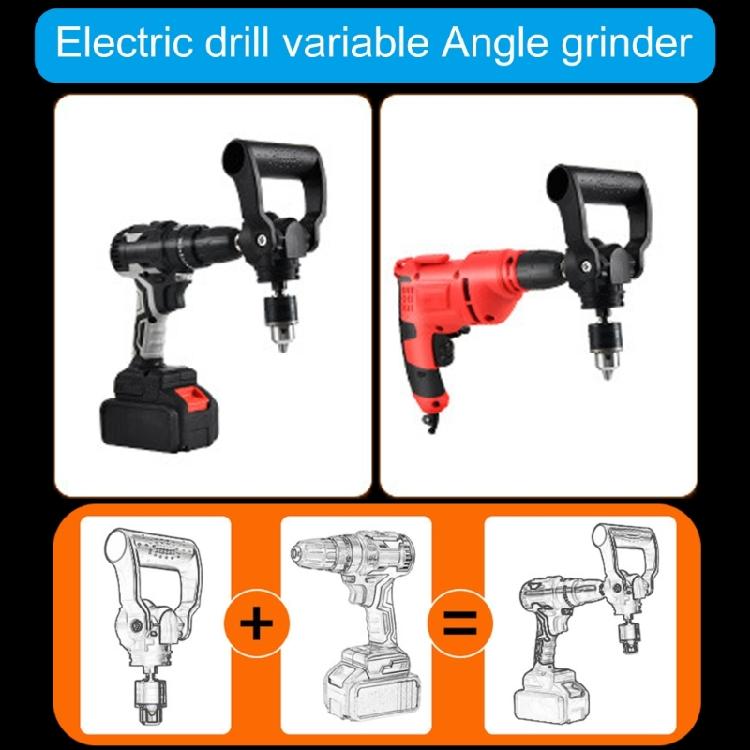 Kątowa nasadka do wiertarki 90-stopniowy uchwyt wiertarski z rękojeścią Bezprzewodowy kątowy adapter do wiertarki Przedłużenie