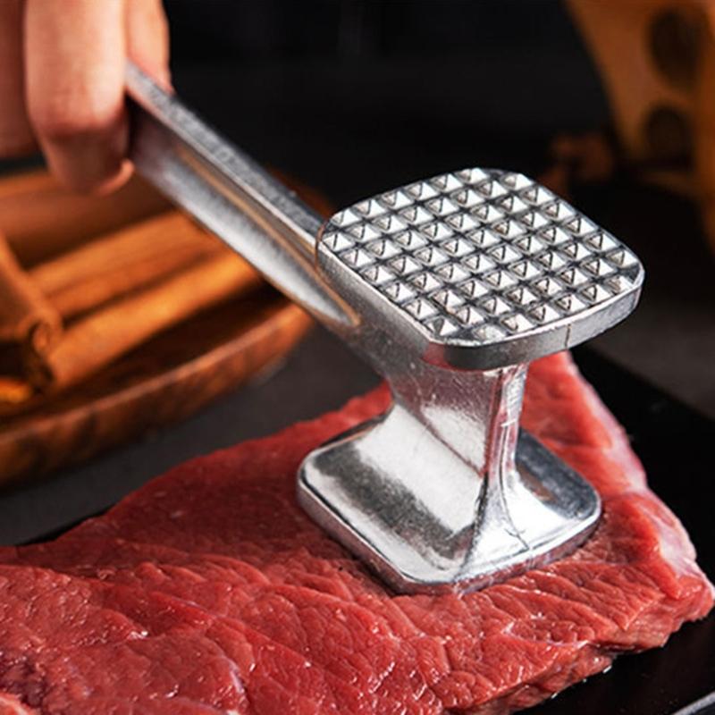 Aluminium Meat Mallets Hammer Tenderizer Textured Grip Meat Mallets Tenderizer Chicken Pounder Large Hammer Kitchen Tool