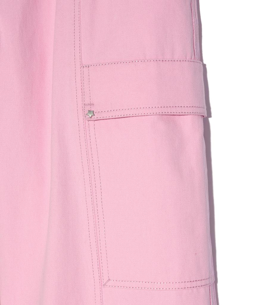 YOUHEE Cotton Cargo Pants Pink